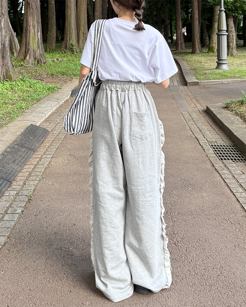 サイドフリルスウェットパンツ | ファッション通販サイト NUGU