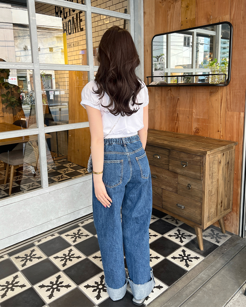 まいやんページ ロールアップデニムワイドパンツ | ファッション通販サイト NUGU
