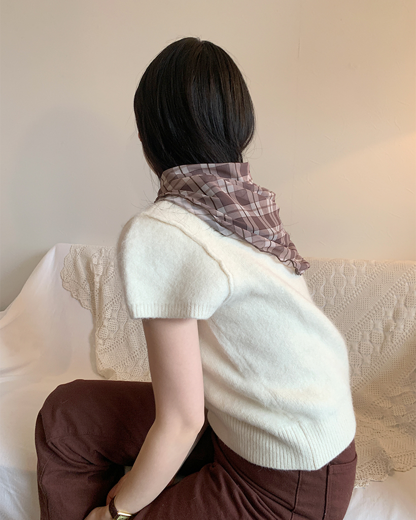 himagogo フード付きチェックスカーフ 小物 [himagogo]DesertWashed