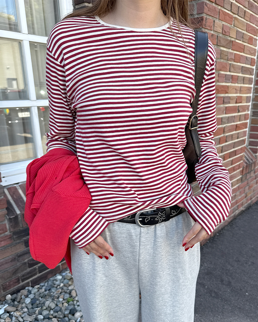クラシックボーダーラウンドネックTシャツ | ファッション通販サイト NUGU