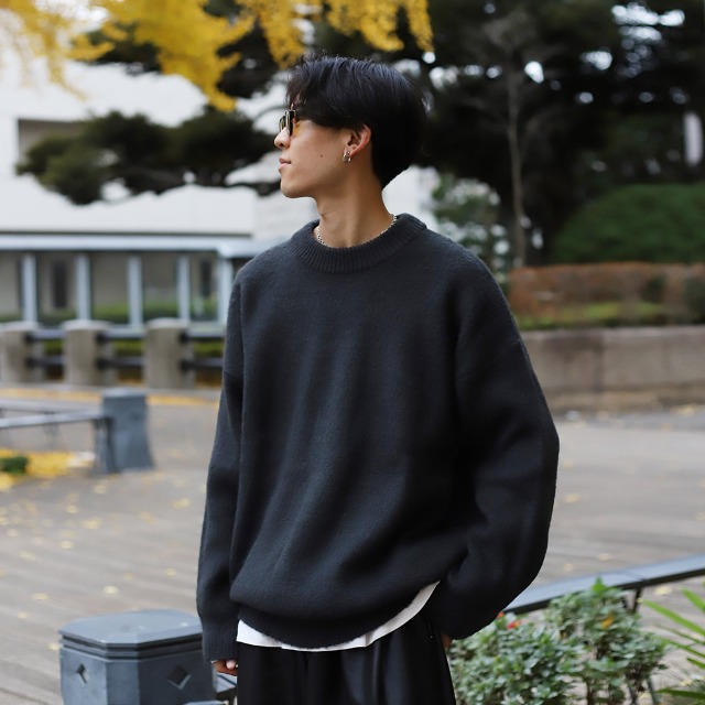 【MODERNIF】Parkin Hachi Round Knit Washable Soft Hachi Round Knit Yellow | ファッション通販