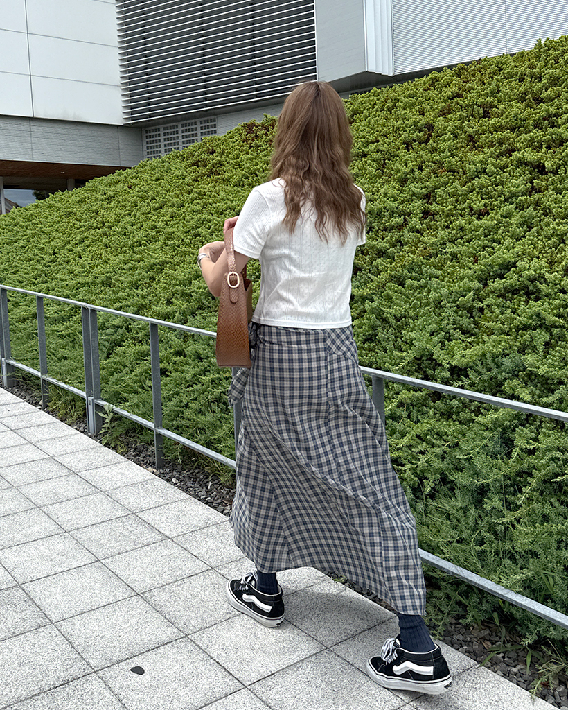 Alia チェックラップスカート Alia チェックラップスカート
