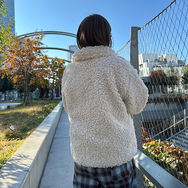 nugu lloomie カラーファージャケット ビッグカラーファージャケット | ファッション通販サイト NUGU