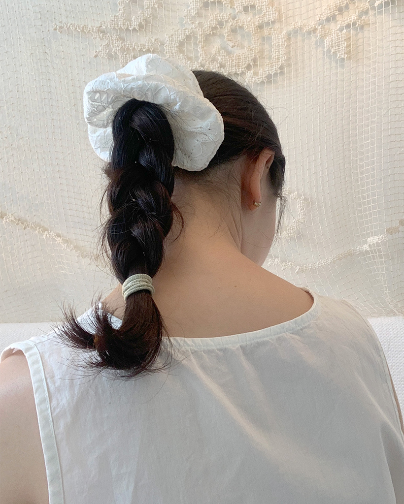 ピアリマーマのレースカバー フラワーレーススクランチ | ファッション通販サイト NUGU