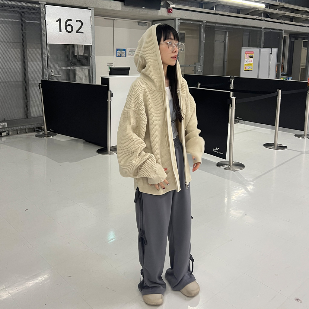 Homme girls ニットフーディー Homme girls ニットフーディー