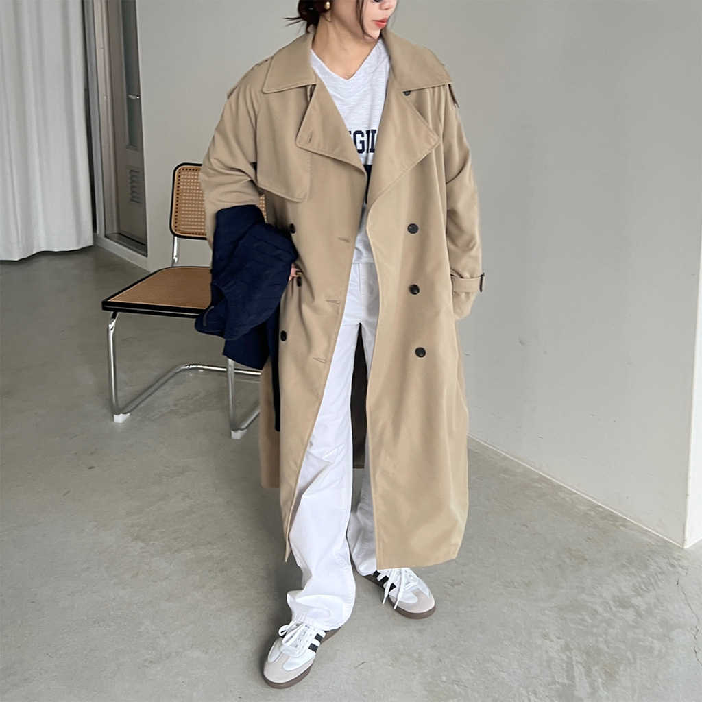 今シーズンのトレンチコート トレンチコート ロング丈 膝下 メンズ ビジネス カジュアル