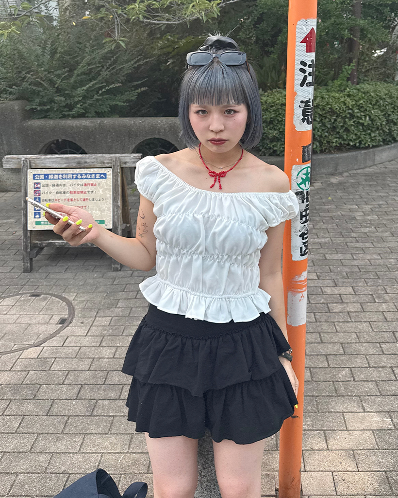 レッドリボンビーズネックレス | ファッション通販サイト NUGU