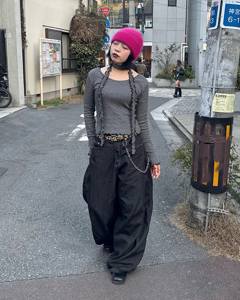 マフラー付きボーダーボートネックTシャツ | ファッション通販サイト NUGU