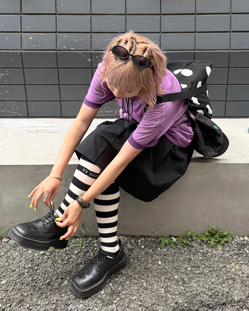 hugyourskinポルカドット キャラクターショルダーバッグ ドット