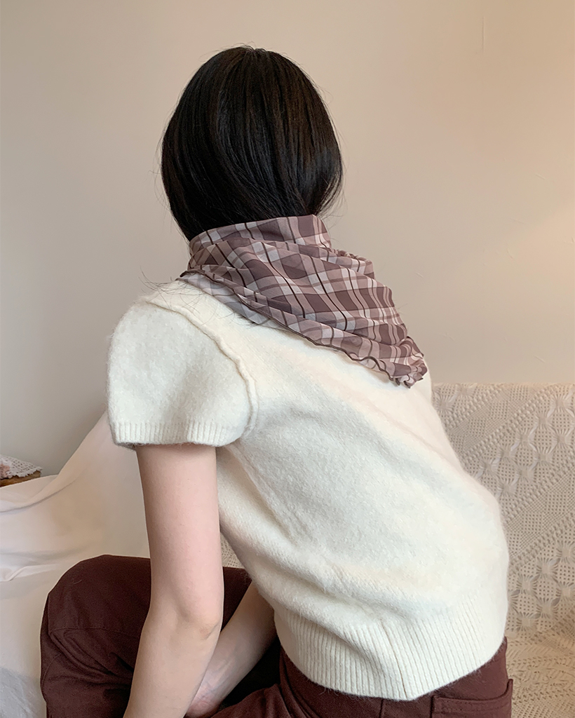 シースルーチェックスカーフ | ファッション通販サイト NUGU