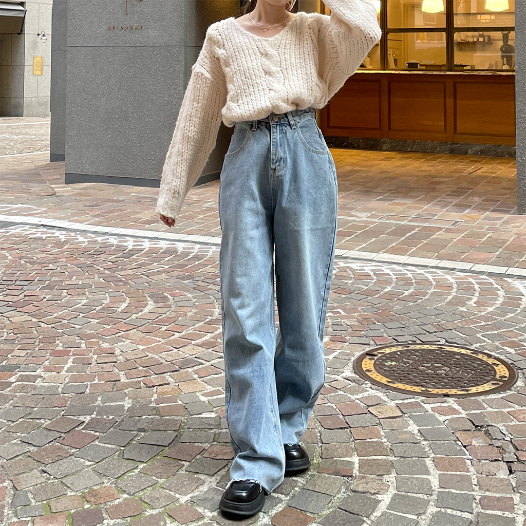ハートペインティングデニムパンツ | ファッション通販サイト NUGU