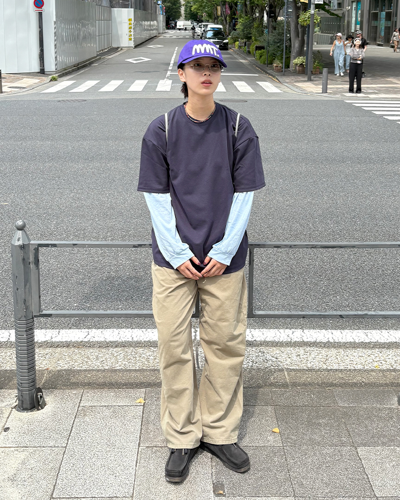 ユニセックス)オーバーフィットベーシック半袖Tシャツ