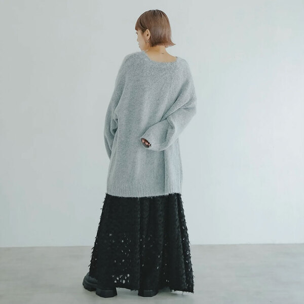 モヘアライクオーバーニットカーディガン | ファッション通販サイト NUGU