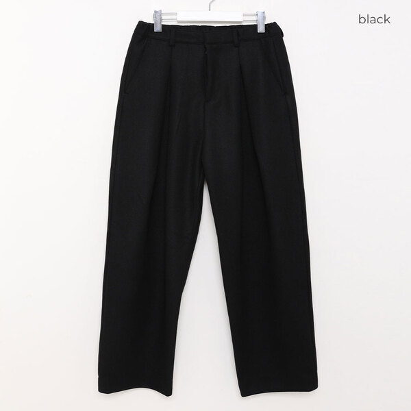 SIMPLE PROJECT ウール混ワイドスラックス　Sサイズ　ブラック SIMPLE PROJECT ウール混ワイドスラックス Sサイズ ブラック