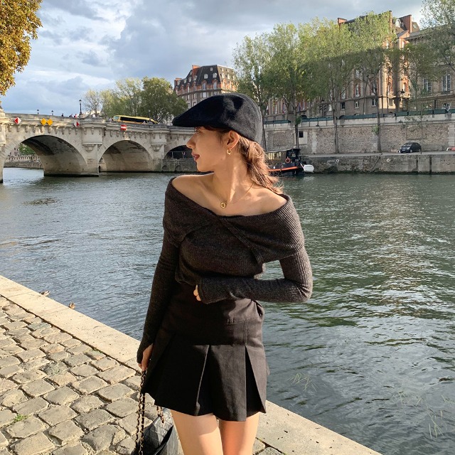 オフショルダーハンドウォーマートップス