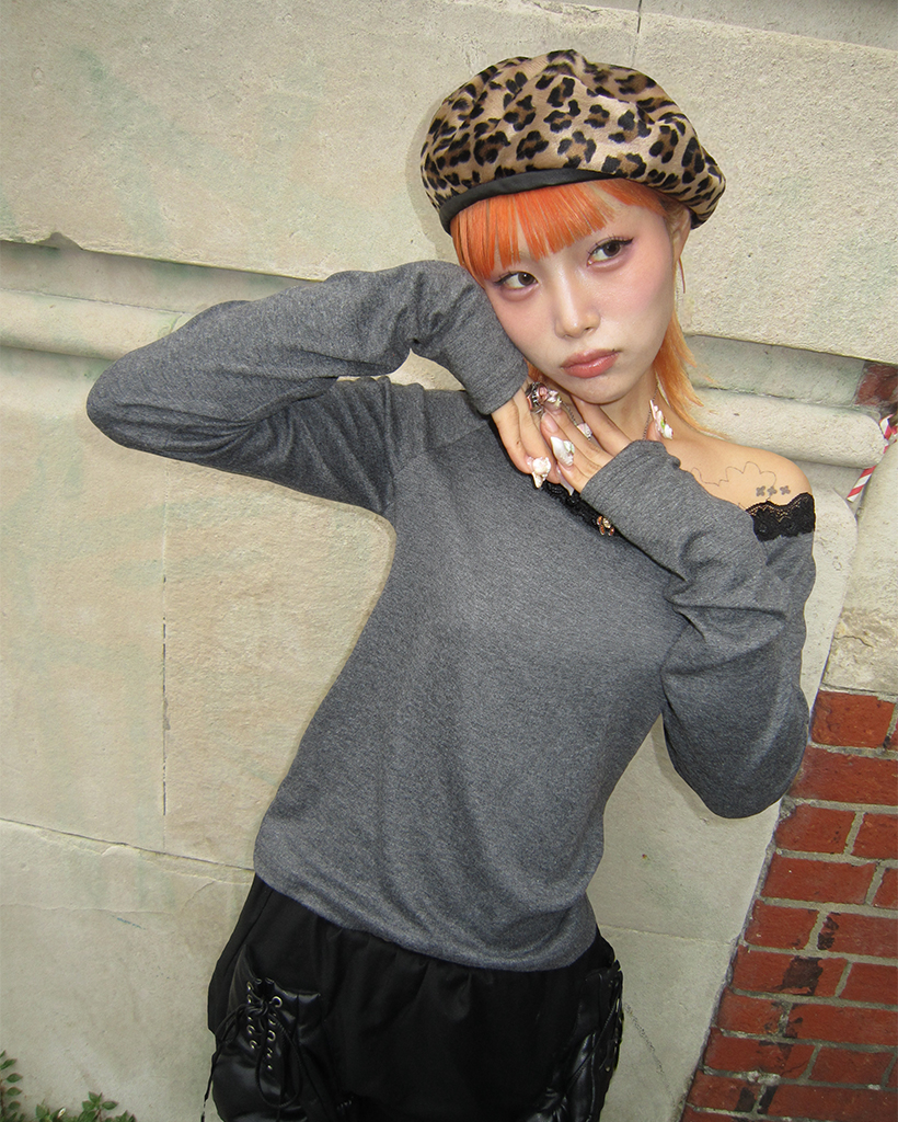 メルヘンレタリングダブルジップパー カー 紺色 nugu haku anji haku / ハク | ファッション通販サイト NUGU