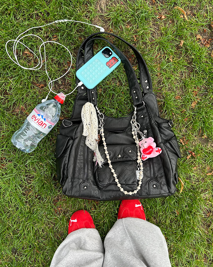 カーゴポケットスクエアレザー2wayバッグ