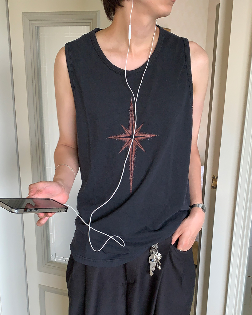 ヴィンテージスターノースリーブ