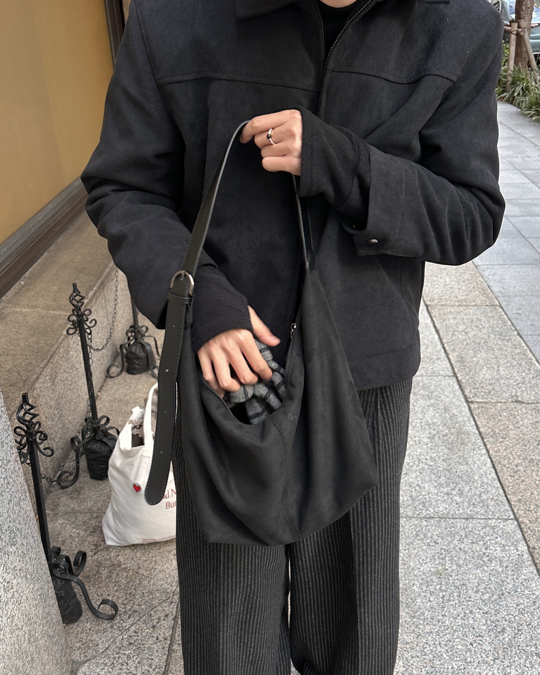 スエードショルダー＆クロスバッグ