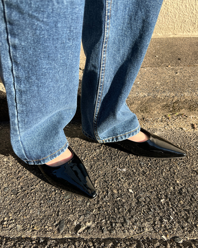 シンプルフラットポインテッドトゥ