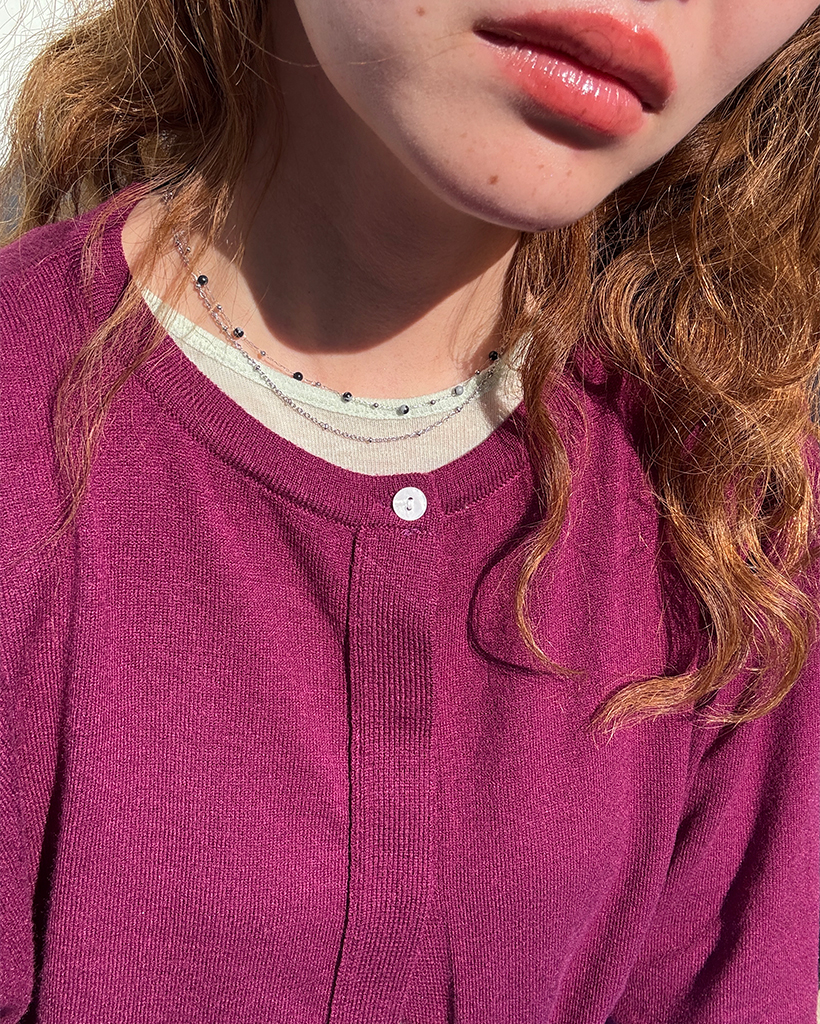 ミニボールレイヤードネックレス