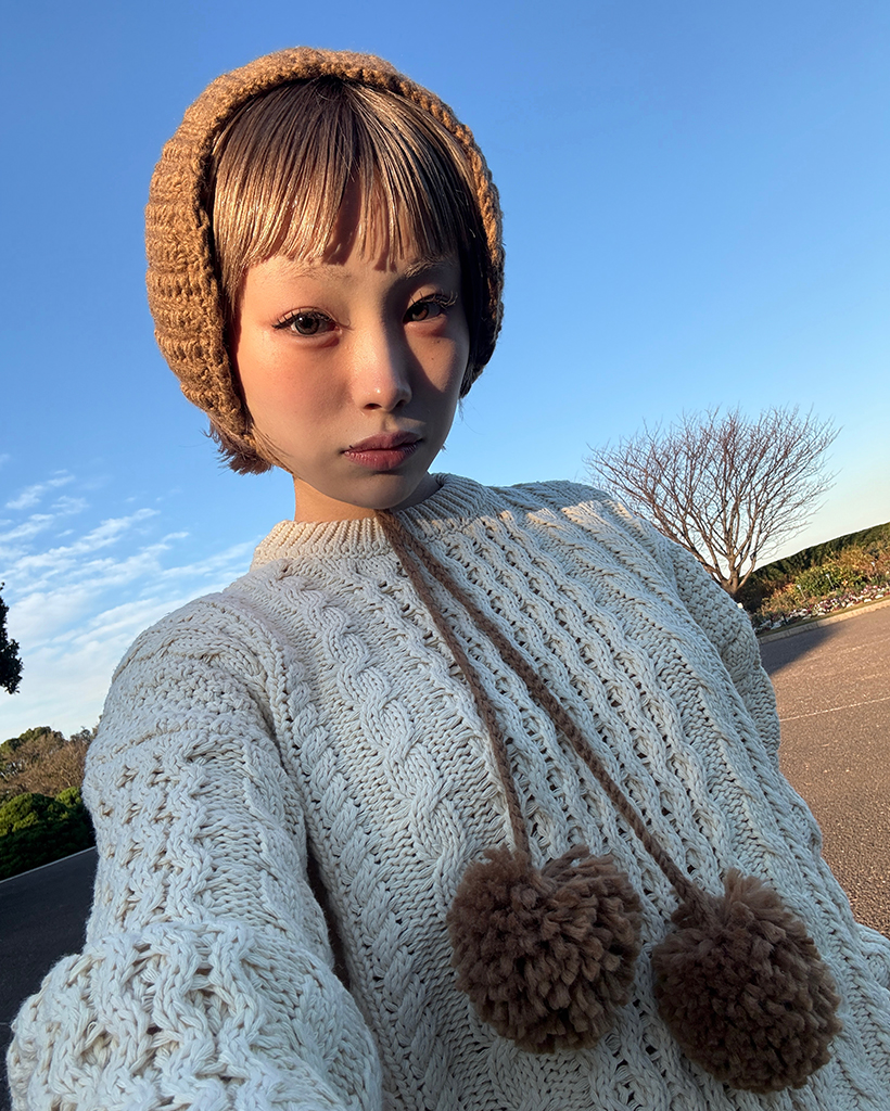 ボアニットボンボンイヤーフォーマー