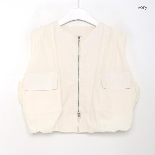 ナイロンポケットベスト　/ ベージュ ポケットナイロンベスト | ファッション通販サイト NUGU