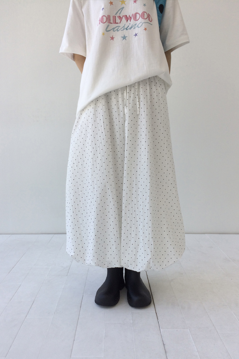 ドットパンプキンロングスカート