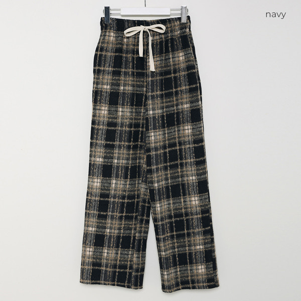 and per se パンツ　ブルーチェック　M Munsingwear 360°Series 先染めギンガムチェックパンツ 9分丈