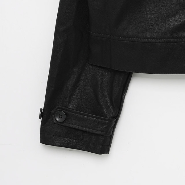 クロップドレザージャケット | ファッション通販サイト NUGU