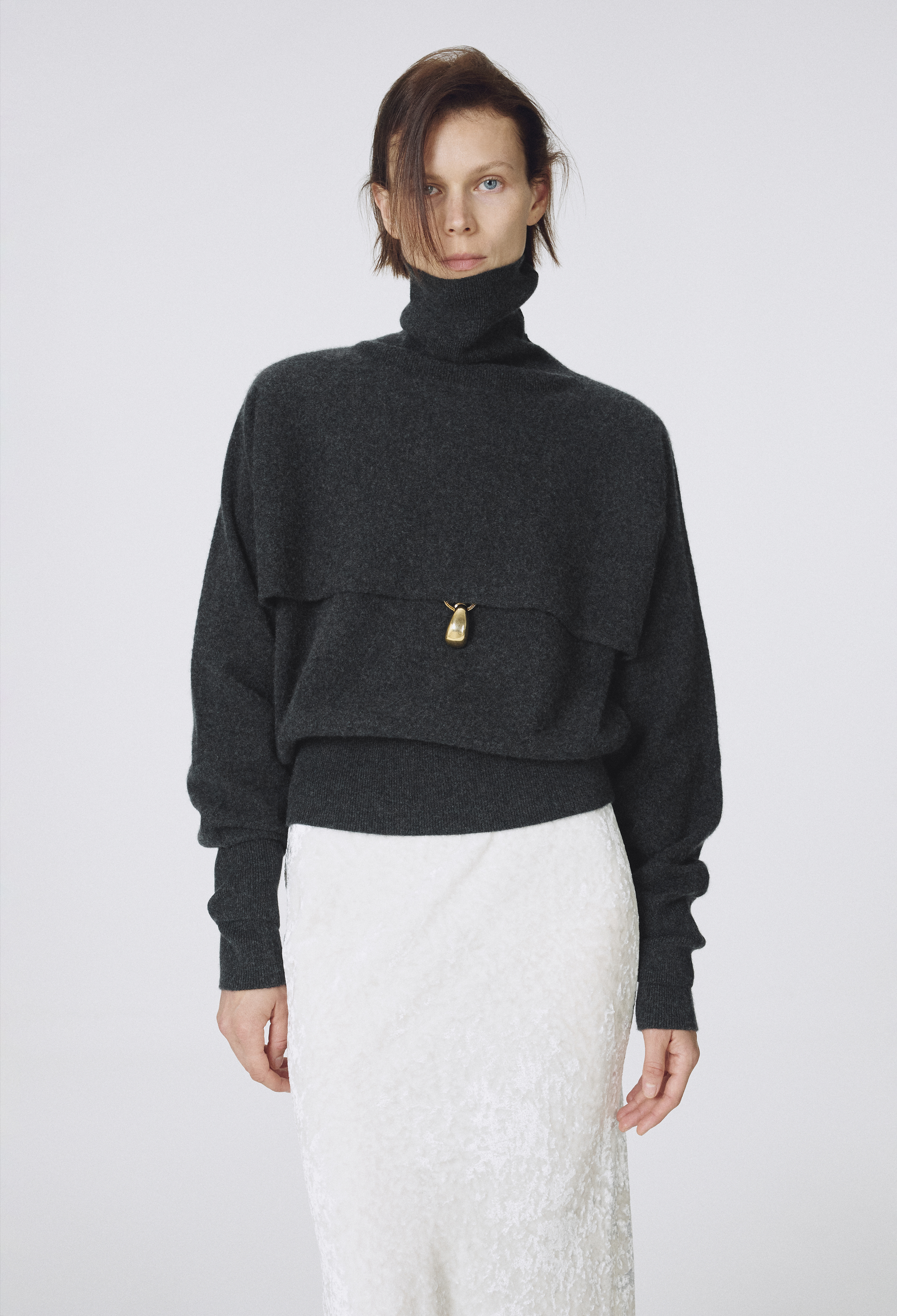 Cashmere Polar Cape Charcoal