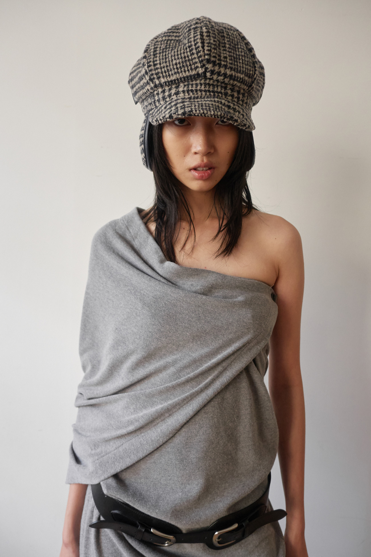 WOOL NEWSBOY CAP / NAVY