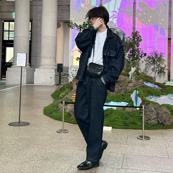 オーバーサイズダークデニムジャケット | ファッション通販サイト NUGU