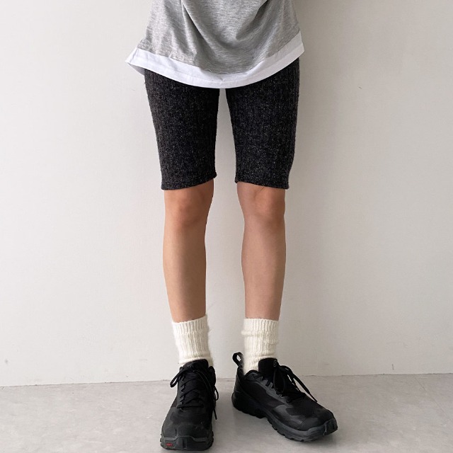 バイカーニットパンツ　ブラックS ハイゲージバイカーニットパンツ（その他パンツ）｜ETRE TOKYO