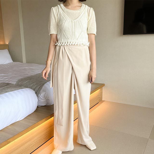 ànukeFringe Knit Bustier✨アイボリー anuke SALE ANUKE (アンヌーク）Fringe Knit Bustier 即日発送