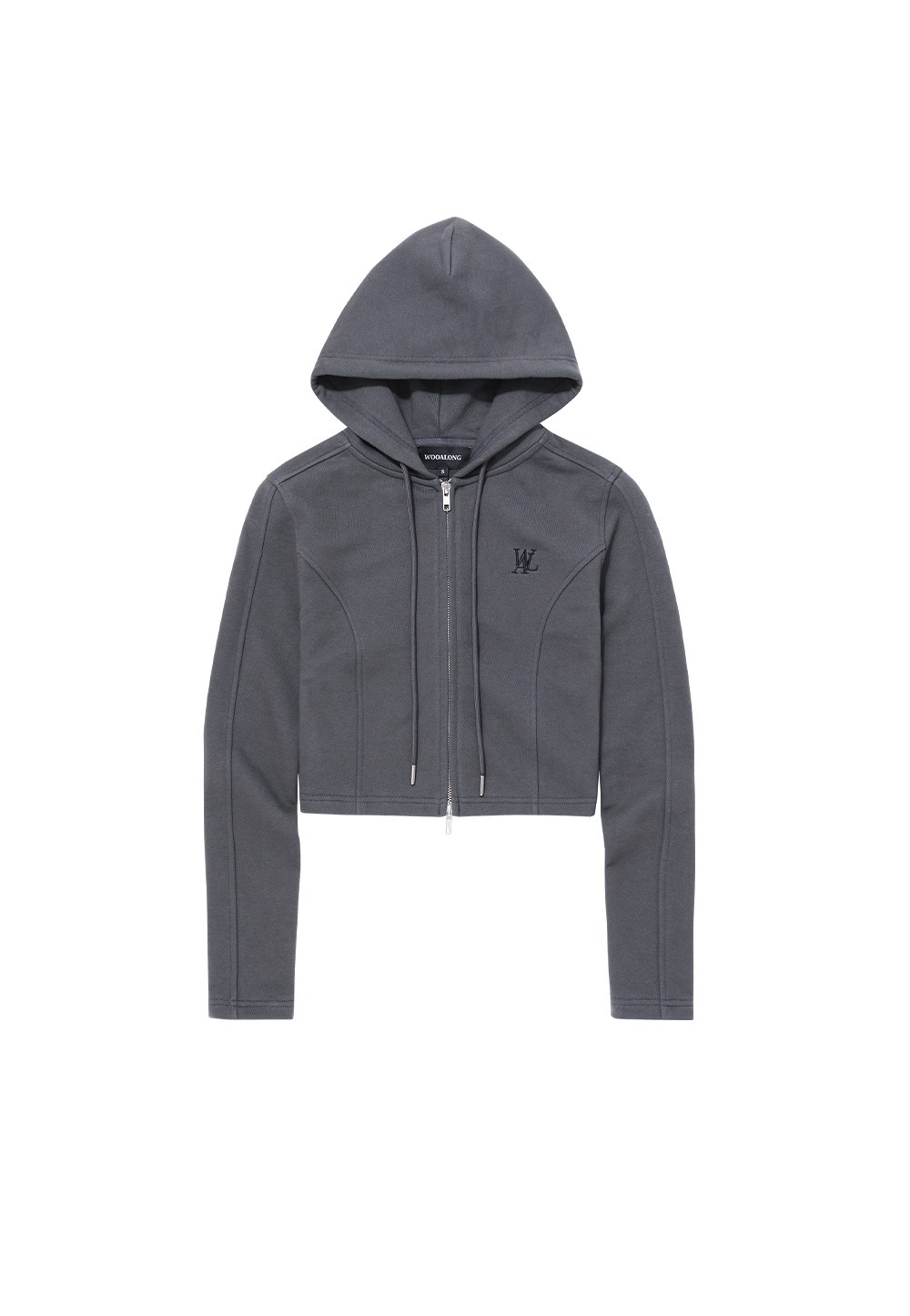 ★韓国の人気★【WOOALONG】★Oblique pocket sweatshir.t★ WOOALONG]☆24FW☆韓国人気☆Oblique pocket sweatshirt