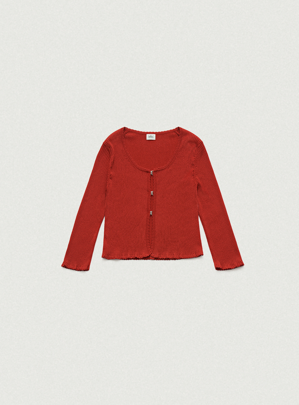 B Hook-Closure Knit Cardigan