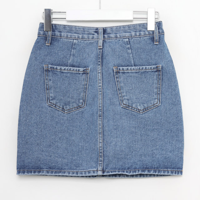 PATOU Aライン ミニ デニムスカート  34 Patou | コットンデニム Aラインミニスカート