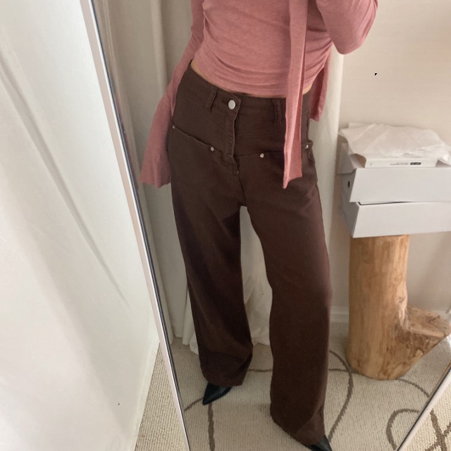 ポケットスパンストレートロングパンツ