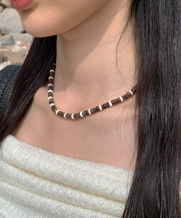 テン ネックレス パイプビーズ パイプビーズ原石レイヤードネックレス | ファッション通販