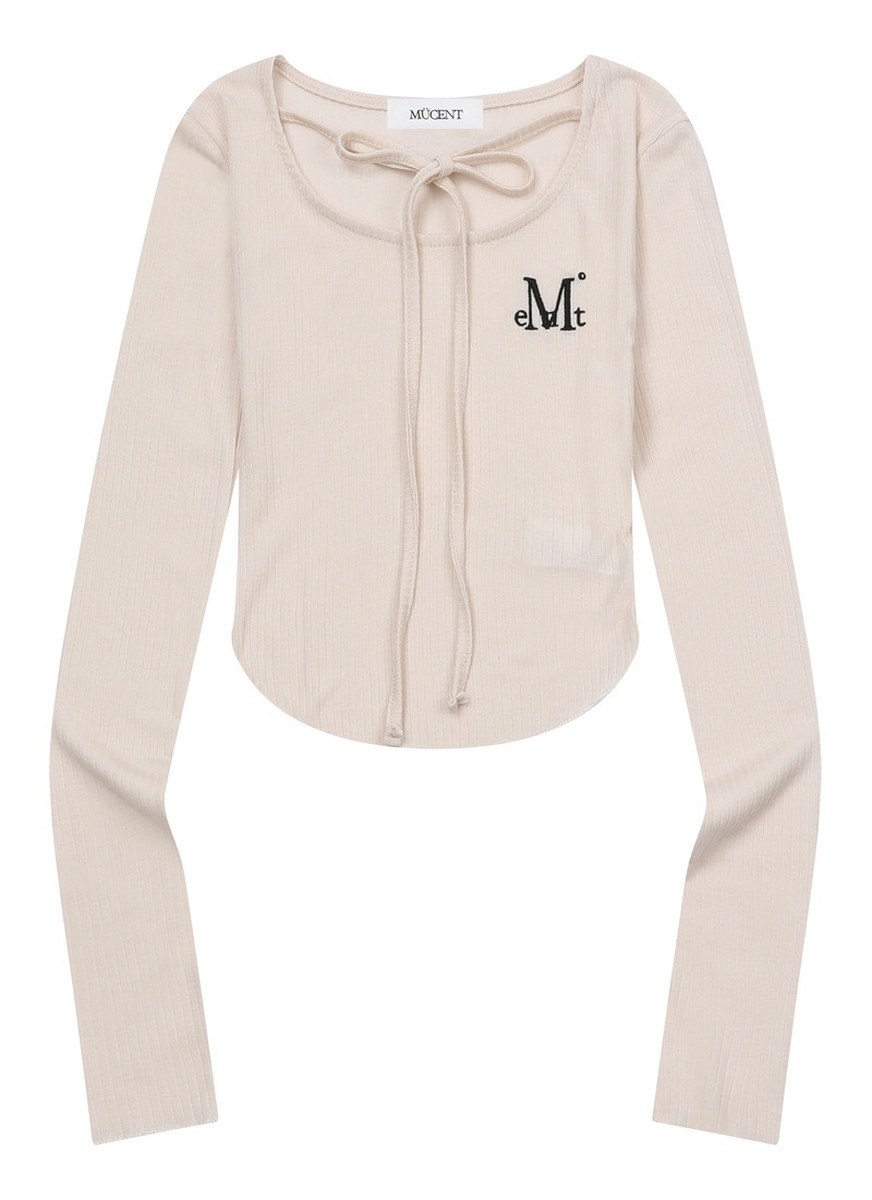 VERION STRAP RIBBON LONG SLEEVE T (4COLOR)