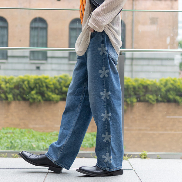 いちはな サイドフラワーデニムパンツ | ファッション通販サイト NUGU