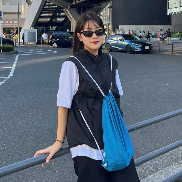 美品 Yes Good Market ナイロンベスト 中綿 ジップアップ M ナイロン