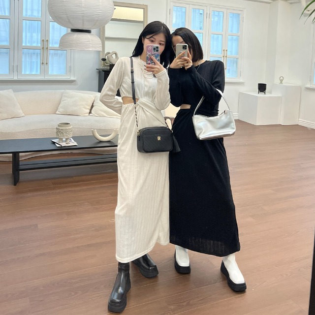 ラップスリットマキシワンピース | ファッション通販サイト NUGU