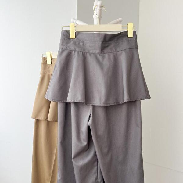 販売終了】ペプラムストレートパンツ | ファッション通販サイト NUGU