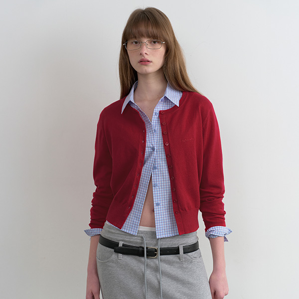 BASIC CARDIGAN RED