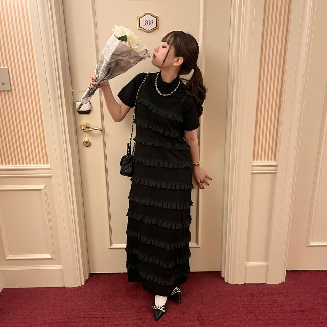 ティアードシフォンフリルキャミワンピース | ファッション通販