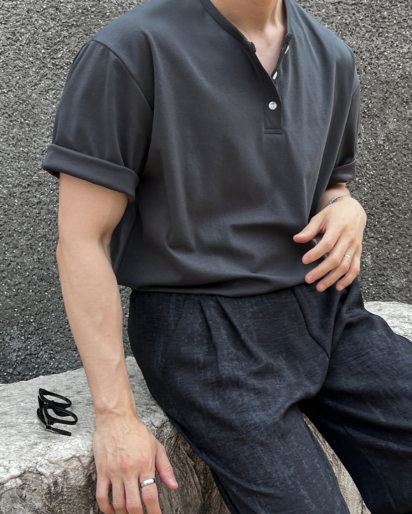 ヘンリーネック半袖Tシャツ | ファッション通販サイト NUGU