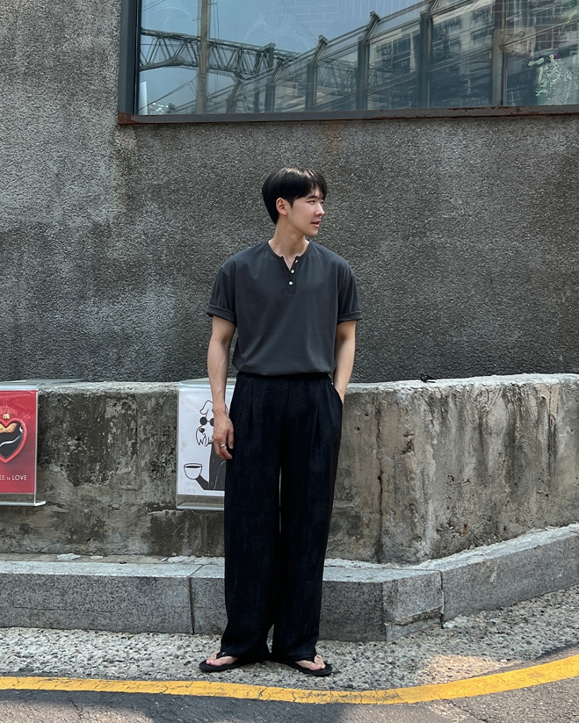 ヘンリーネック半袖Tシャツ | ファッション通販サイト NUGU