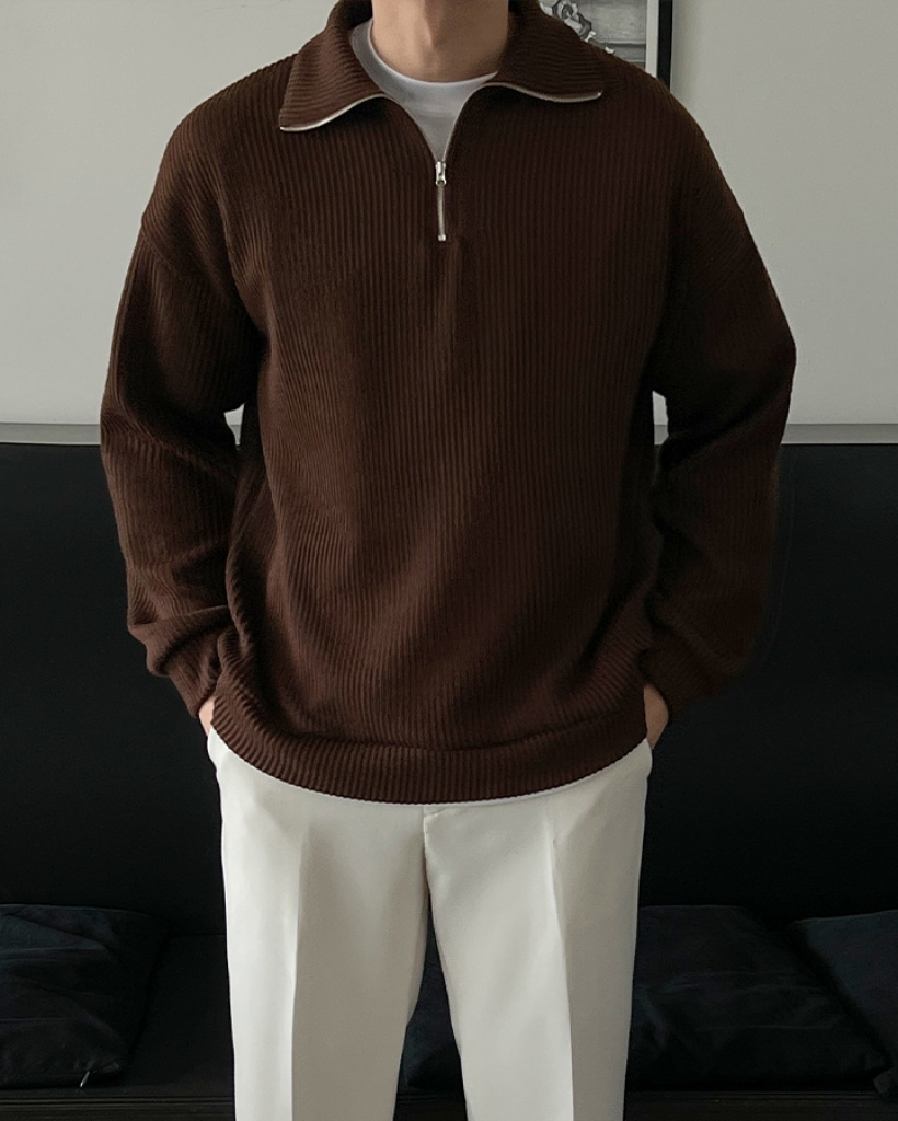 unknown \"40s.vintage\" ハーフジップ.ニット unknown 40s.vintage ハーフジップ.ニット